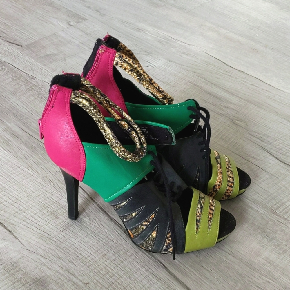 H&M colorful 4" heels